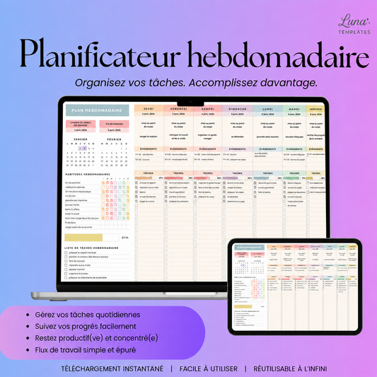 Planificateur hebdomadaire