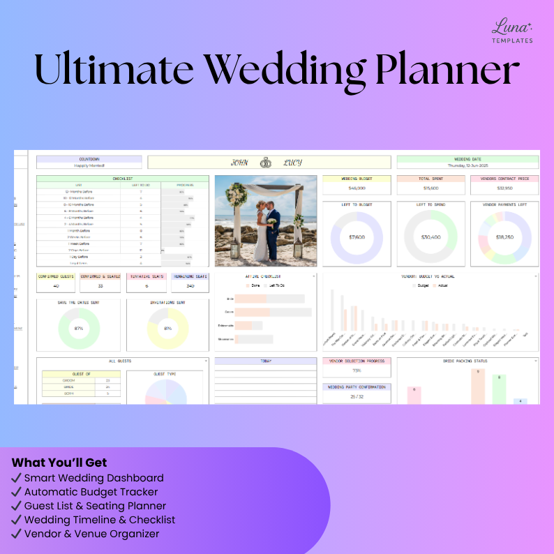 Ultimate Wedding Planner Spreadsheet